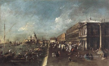  della pintura - Vista del Molo hacia Santa Maria della Salute Francesco Guardi veneciano